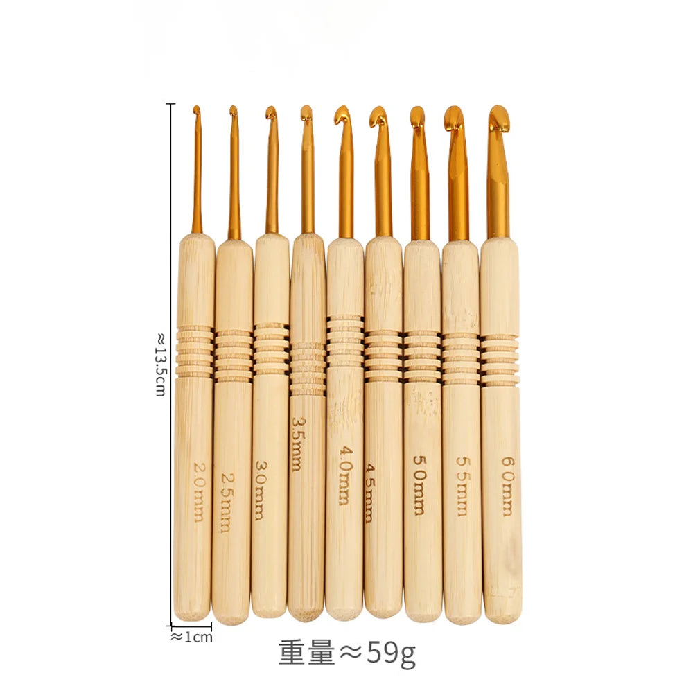Crochet Hooks, Bamboo Handles for Sweaters, Yarn Crafts & Beginner Crochet