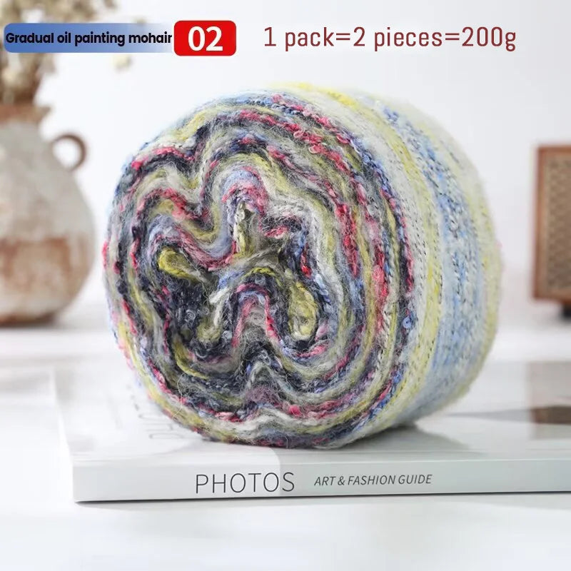Yarn, Painterly Rainbow Gradient for Sweaters, Coats, Gloves & Scarves