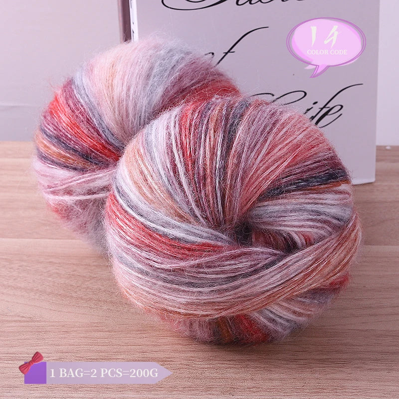 Yarn, Rainbow Gradient for Handmade Coats, Sweaters, Gloves & Shawls