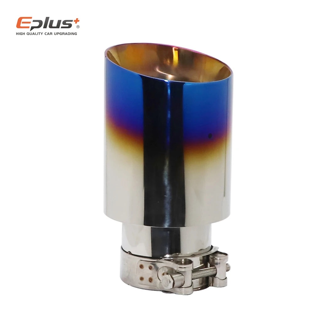 Angled Stainless Steel Exhaust Tail Pipe Tip | Roasted Blue | Multi-Size