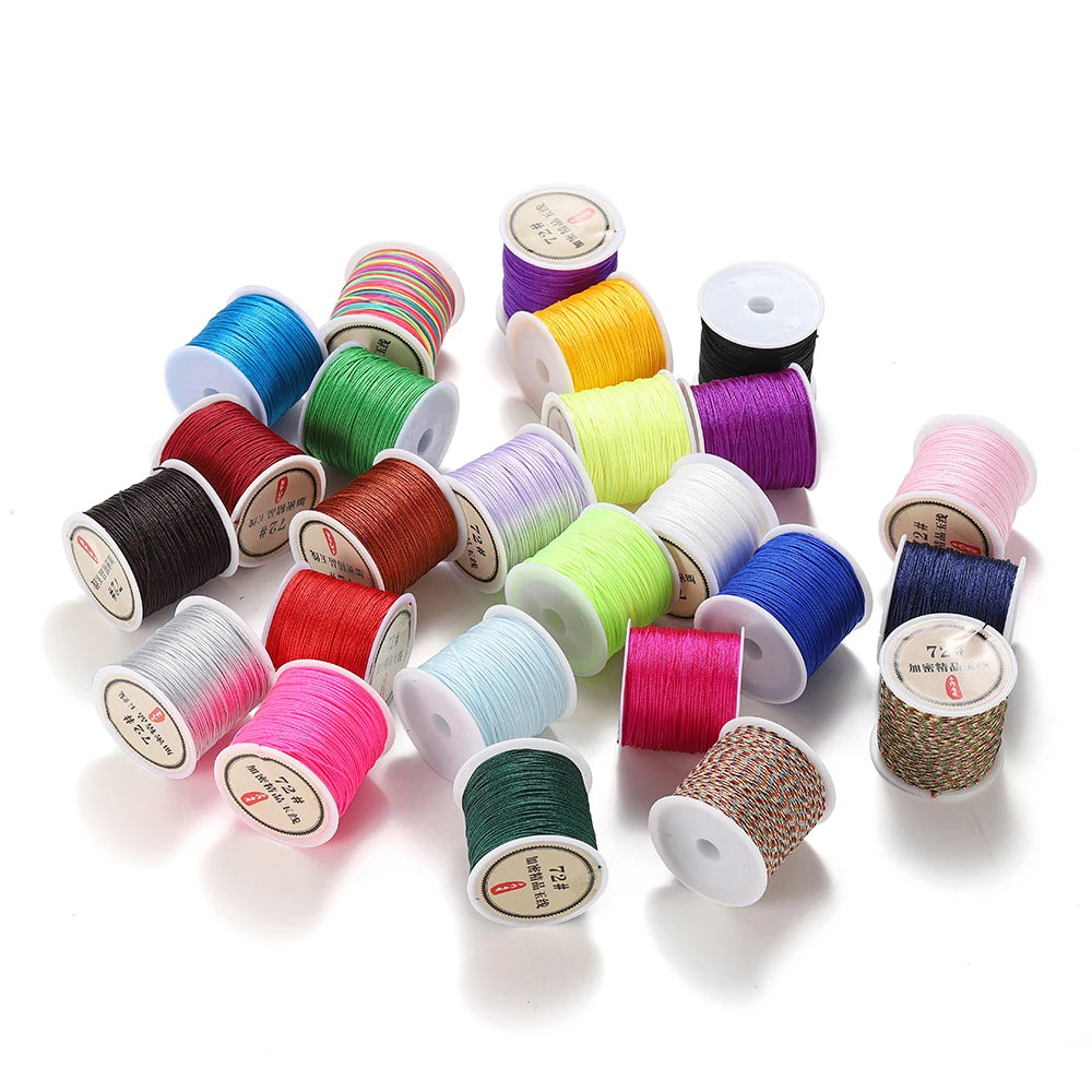 Beading Cord Nylon Chinese Knot Bracelet Braided String Tassel Craft Supplies