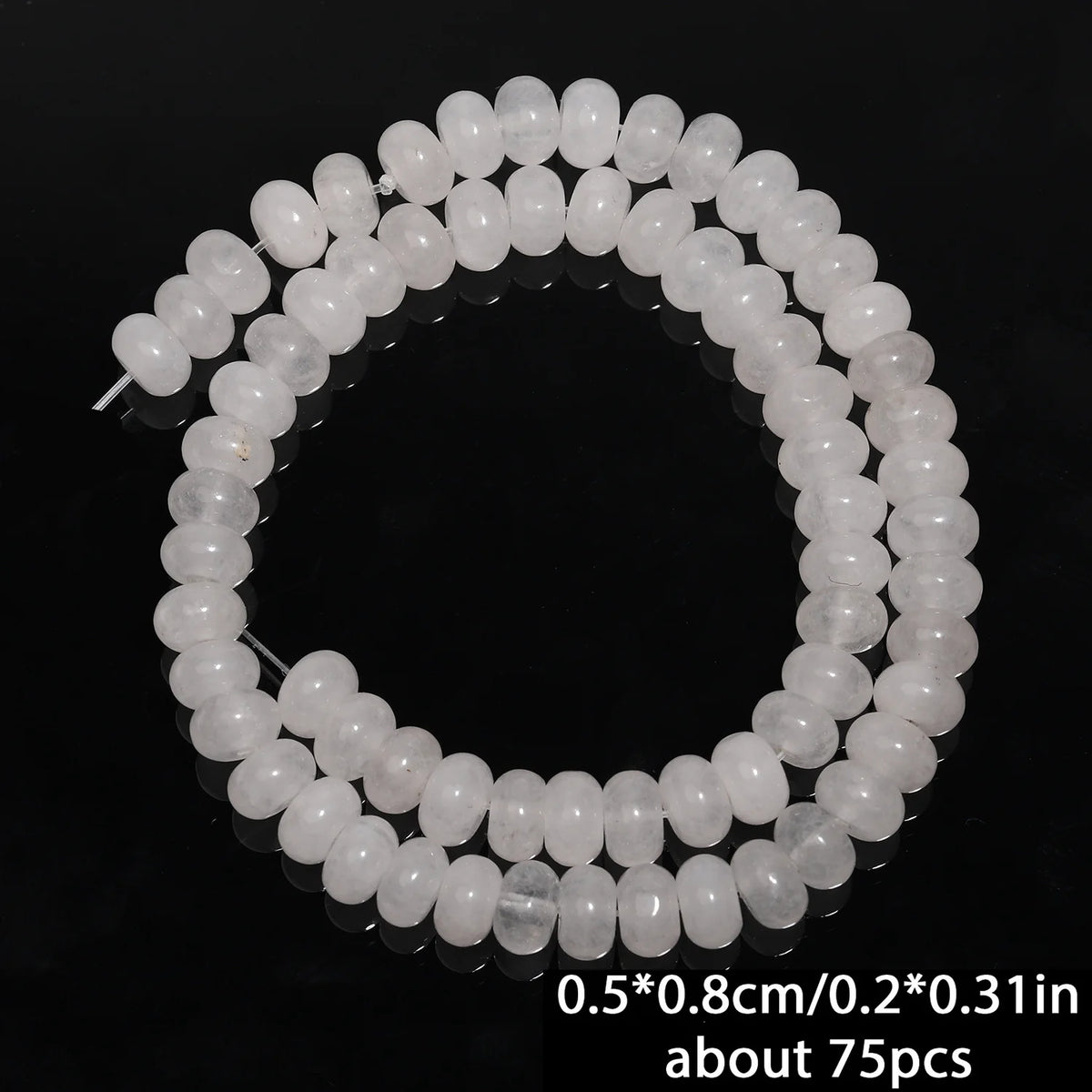 Stone Beads Rondelle Yellow Green Jade-Style for DIY Jewelry Making Craft Beads