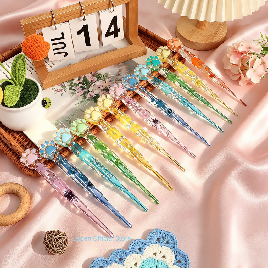 Crochet Hooks, Macaron Cat Paw Handles for Handmade Yarn & Craft Projects