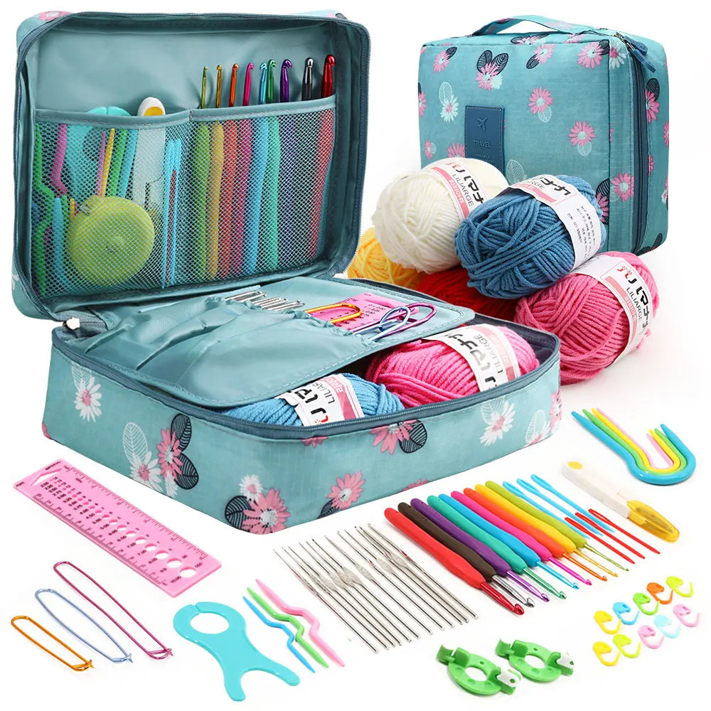 Crochet Tool Set for Beginners, Handmade Yarn Crafts & Needlework Gifts