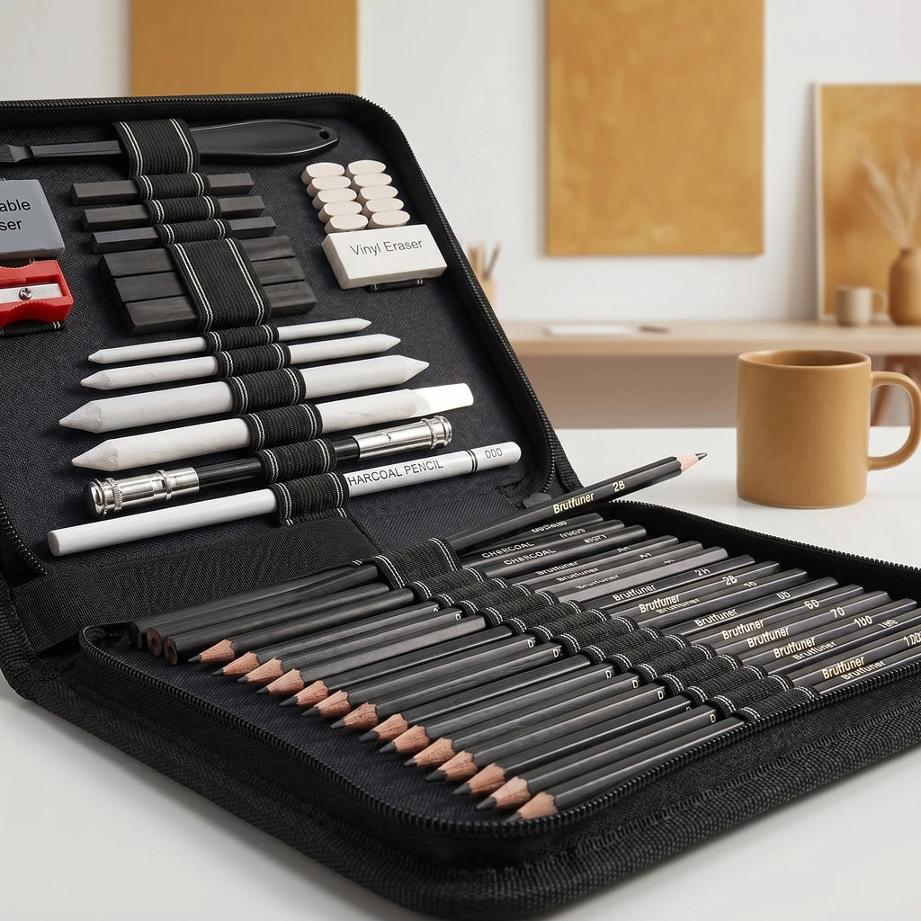 Artist Drawing & Sketching Kit with Sketchbook — 46 to 68 Pieces