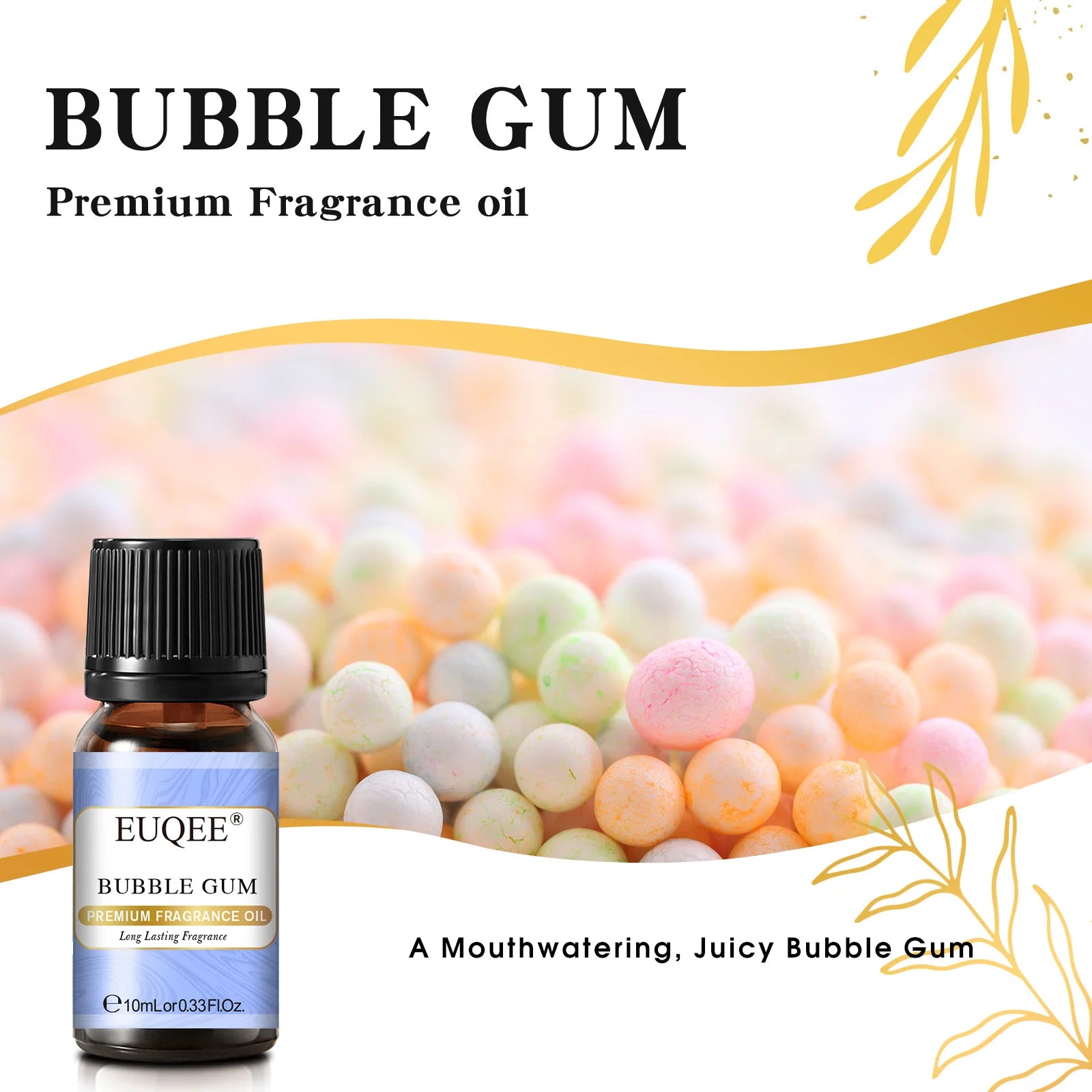 EUQEE 10ML Floral Series Fragrance Oil For Aromatherapy,Making Candle,Coconut & Vanilla Japanese Magnolia Pumpkin Pie Aroma Oils