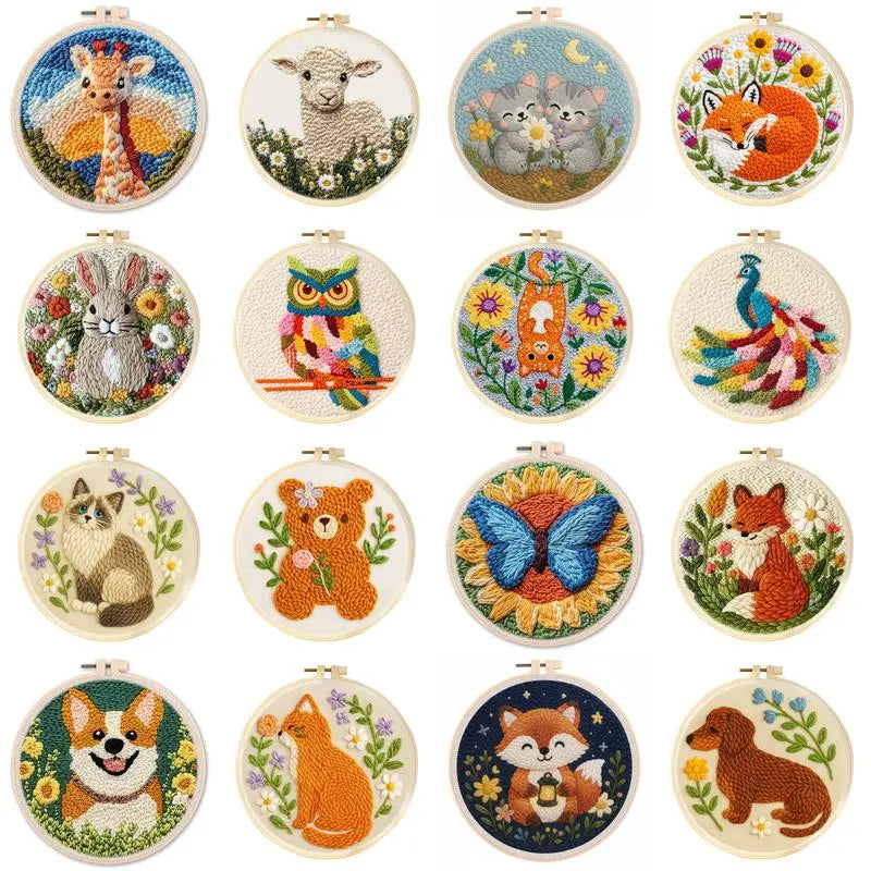 Punch Needle Kit, Scenery Designs for Beginner Embroidery & Handmade Gifts