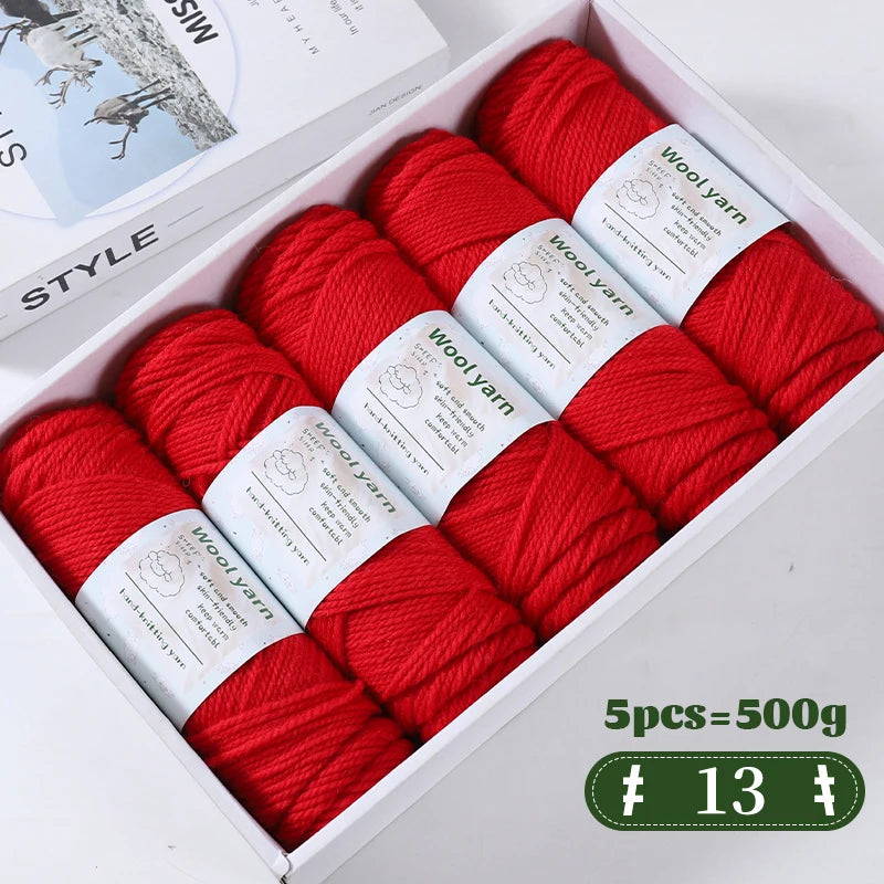 Yarn, Thick Rainbow Gradient for Coats, Scarves, Gloves & Creative Knitwear