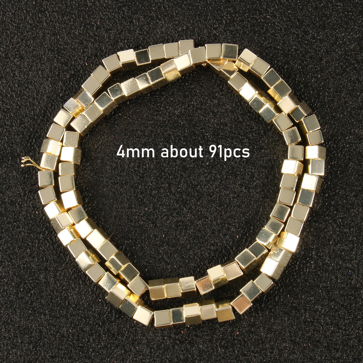 Stone Beads Gold-Tone Hematite-Style Mixed Shapes for DIY Jewelry Making