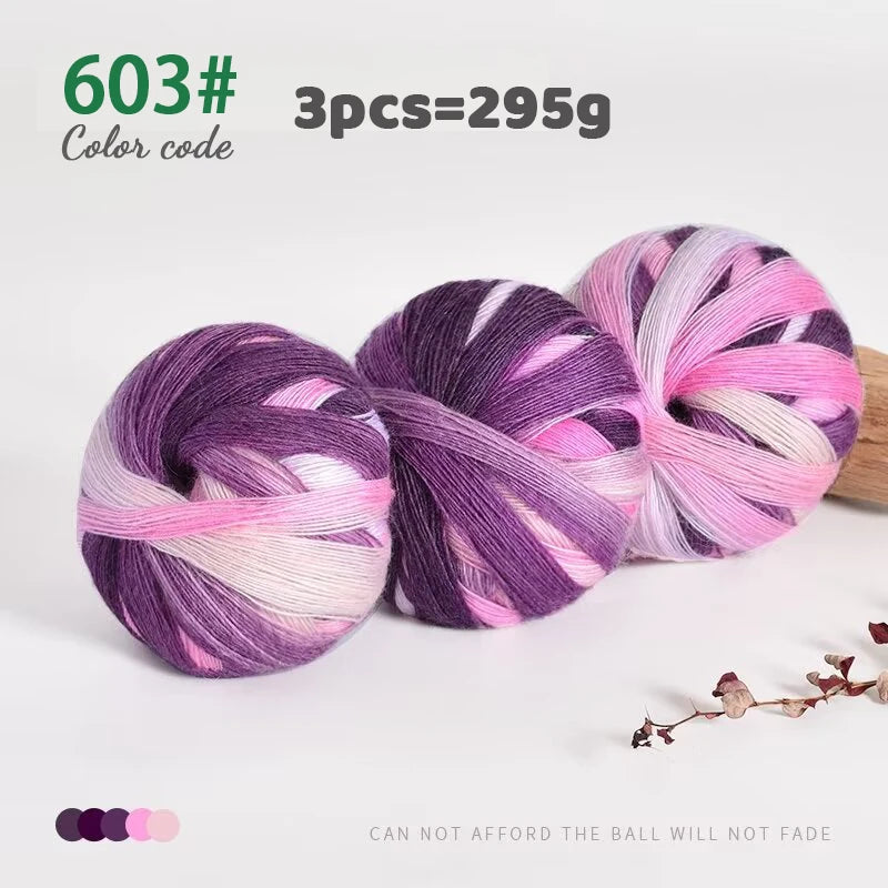 Yarn, Rainbow Gradient for Handmade Shawls, Sweaters, Hats & Knitwear