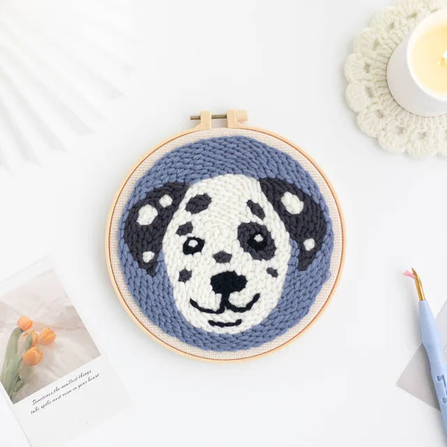 Punch Needle Kit, SDOYUNO Dog Designs for Beginner Embroidery & Pet Art