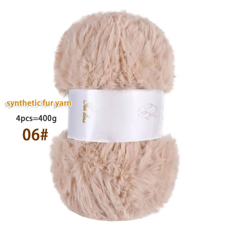 Yarn, Wide Faux Fur for Handmade Coats, Scarves, Hats & Crochet Shoes