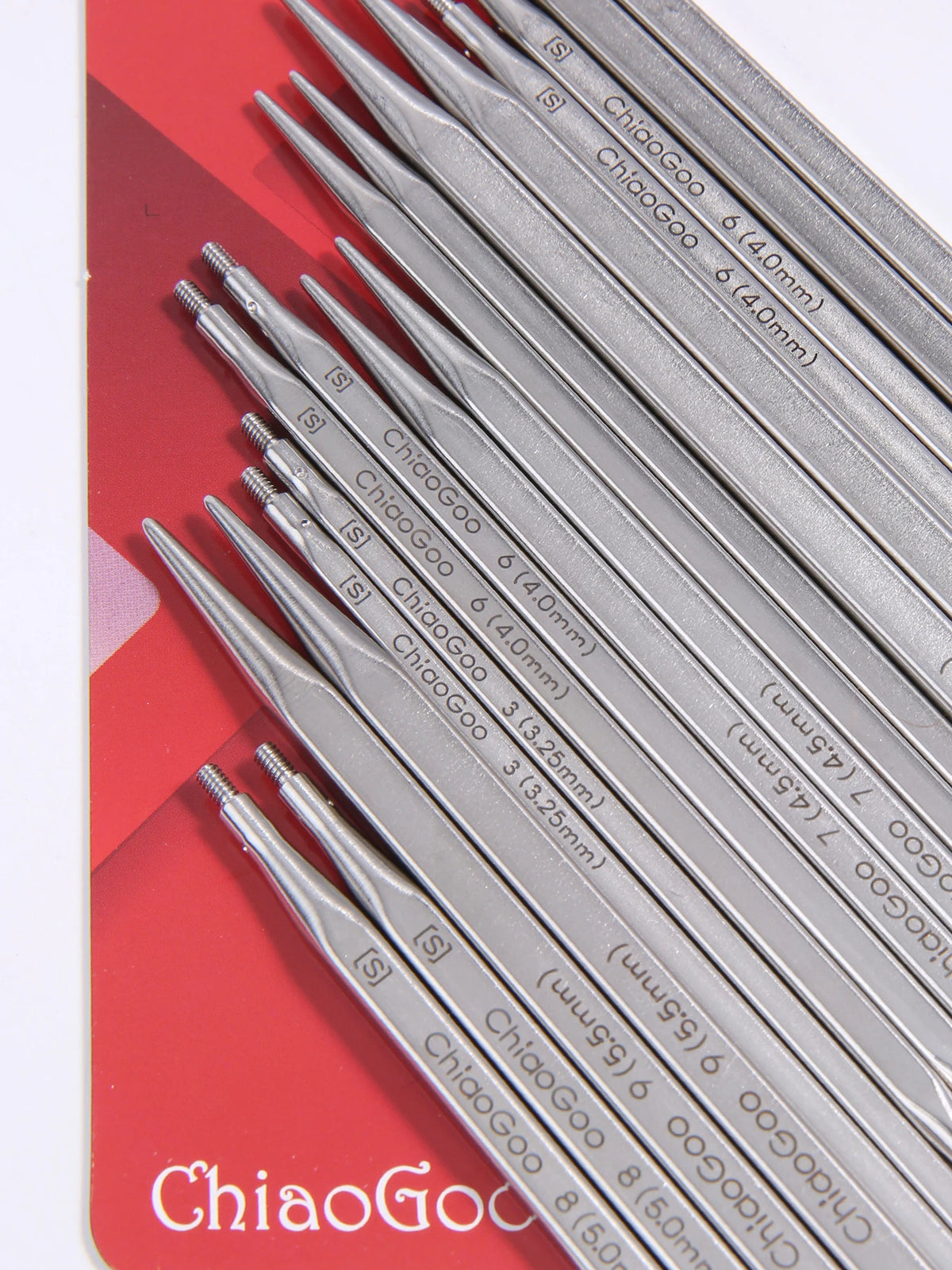 Knitting Needle Tips, ChiaoGoo QUADS Cubic Stainless Steel Interchangeable