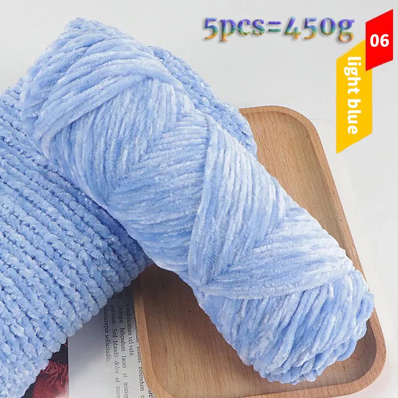 Yarn, Fine Chenille for Sweaters, Scarves, Hats, Rugs & Cushion Crafts