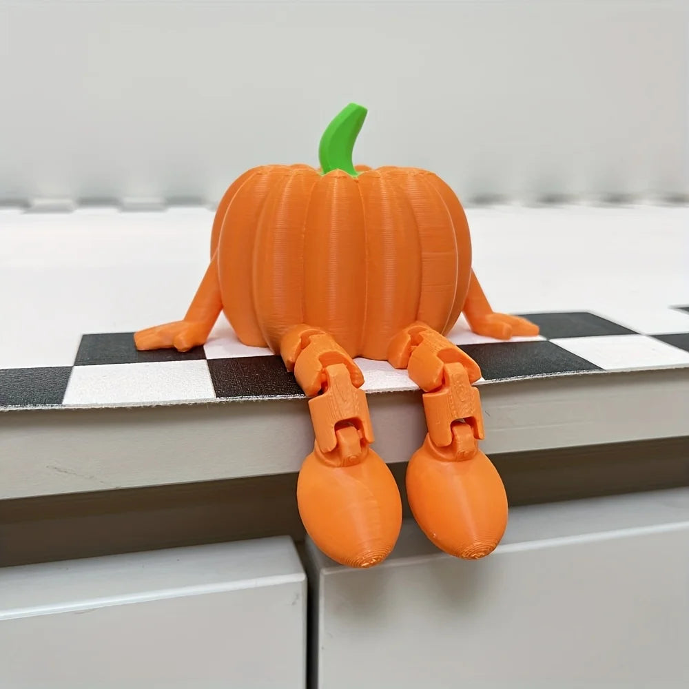 1pc Mini Pumpkin Desktop Ornament Halloween Thanksgiving Party Decoration Joint Mobile Pumpkin Cute Festival Gift Party Favors