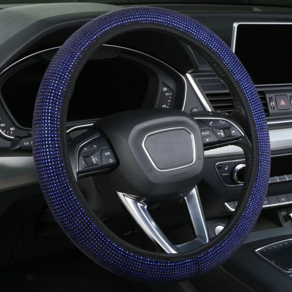 Crystal Steering Wheel Cover Bling Steering Wheel Cover Anti-Slip Comfort