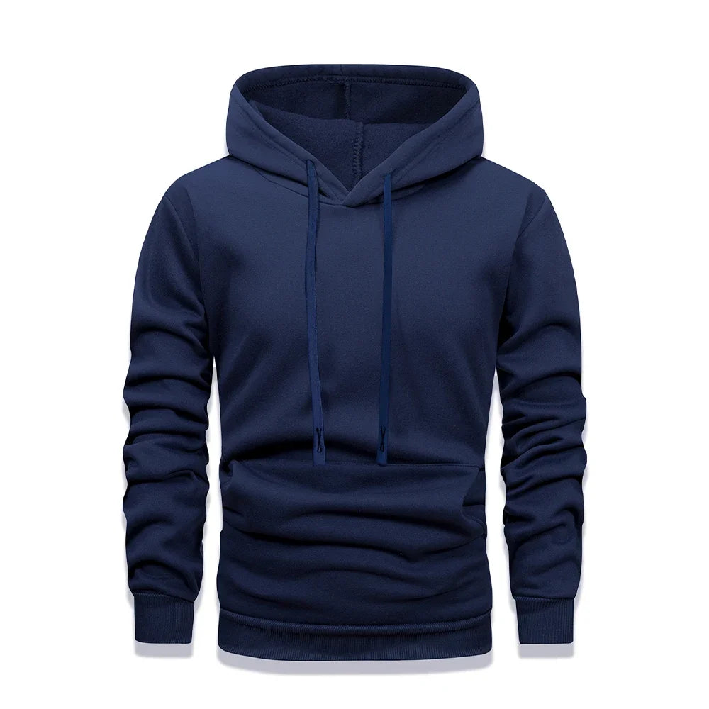 Hoodie Men's Pullover Fleece Drawstring Kangaroo Pocket Casual Warm 8 Colors