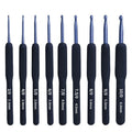 Crochet Hook Set, Blue Soft Handles with Needlecraft Tool Accessories