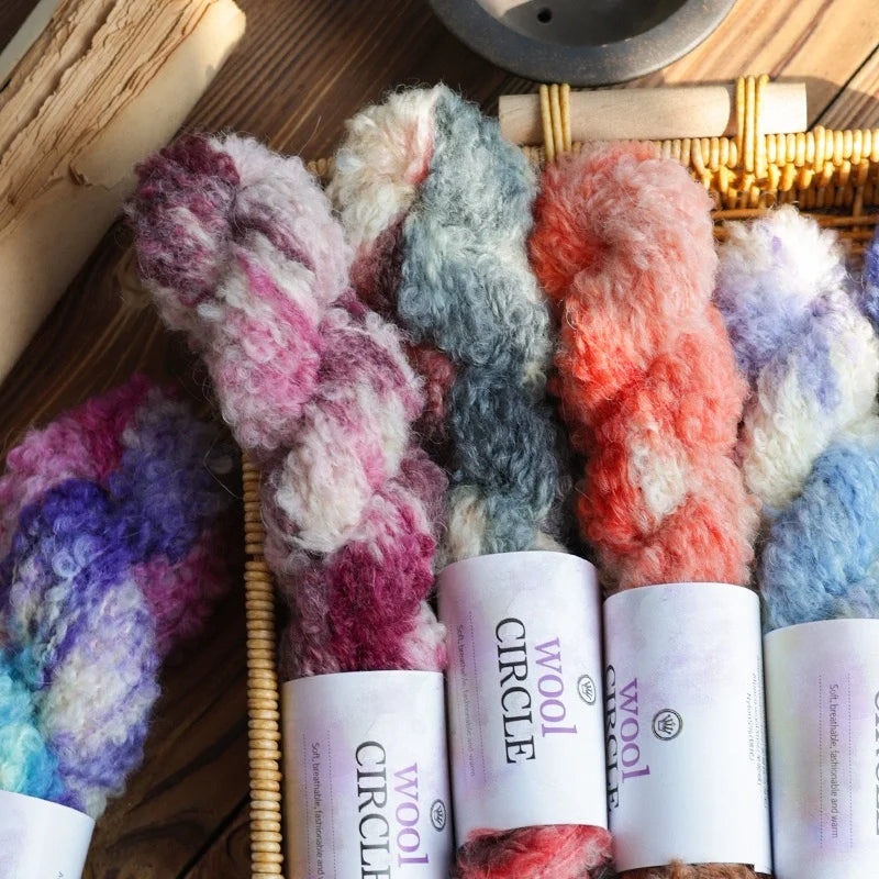 Yarn, Looped Texture with Gradient Colors for Sweaters, Scarves & Hats