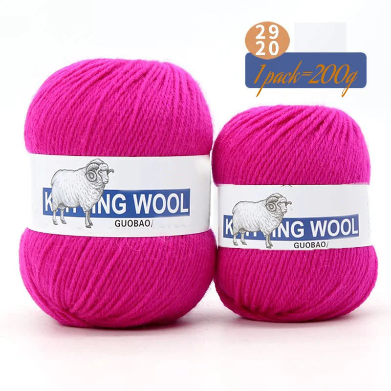 Yarn, Medium Thickness for Knitting Sweaters, Coats, Scarves & Winter Hats