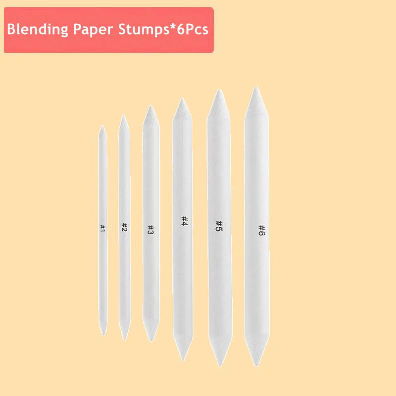 Blending Stumps & Tortillons Set — Art Burnishers for Charcoal, Graphite & Pastel