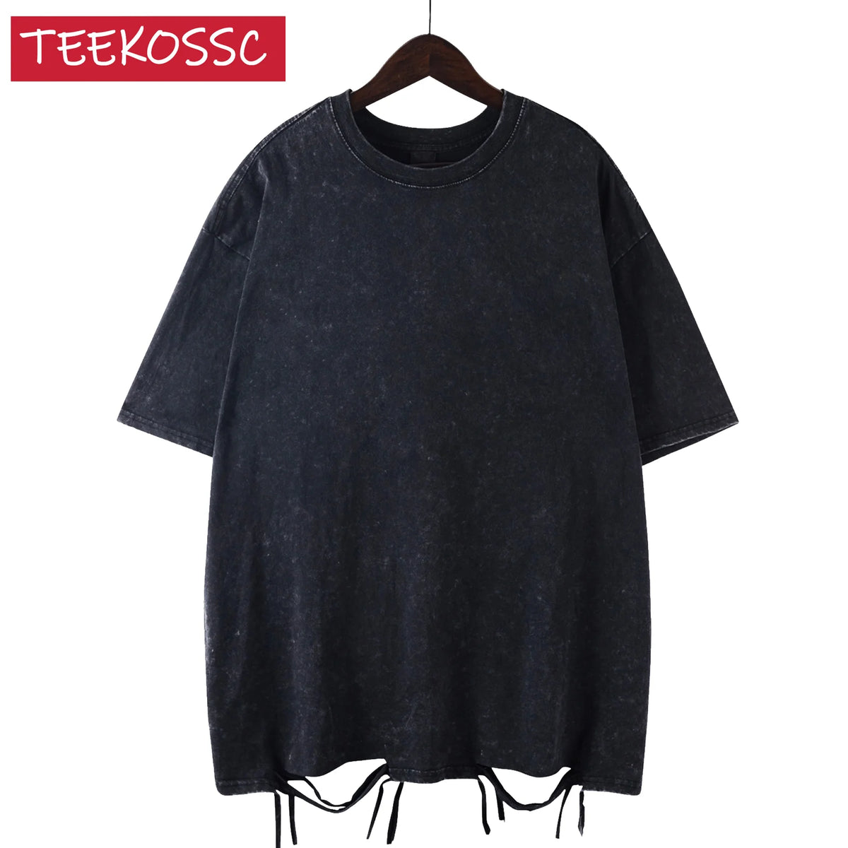 T-Shirt Unisex 230g Washed Retro Punk Drop Shoulder Vintage Loose Tee