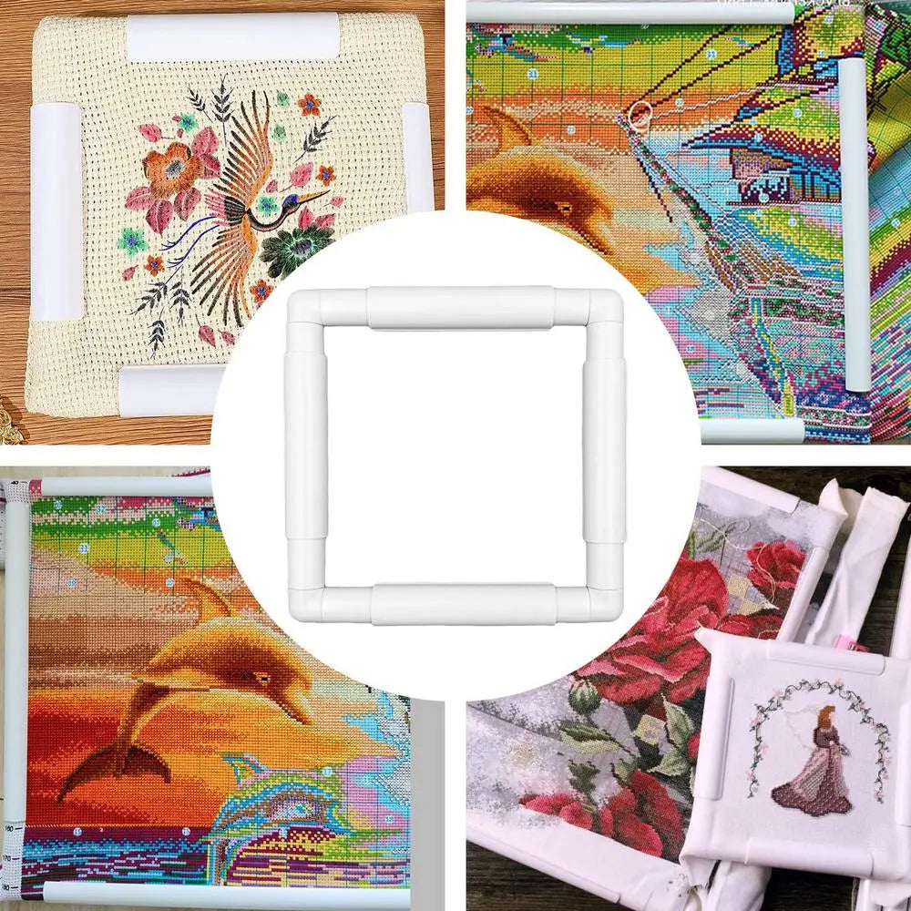 Embroidery Frame, Assemble-Your-Own Plastic for Punch Needle & Cross-Stitch