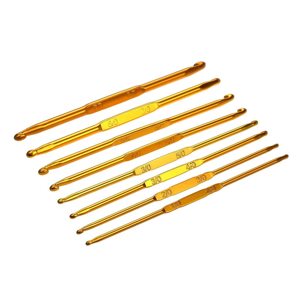 Crochet Hooks, Double-Ended Aluminum for Tunisian Crochet & Yarn Crafts