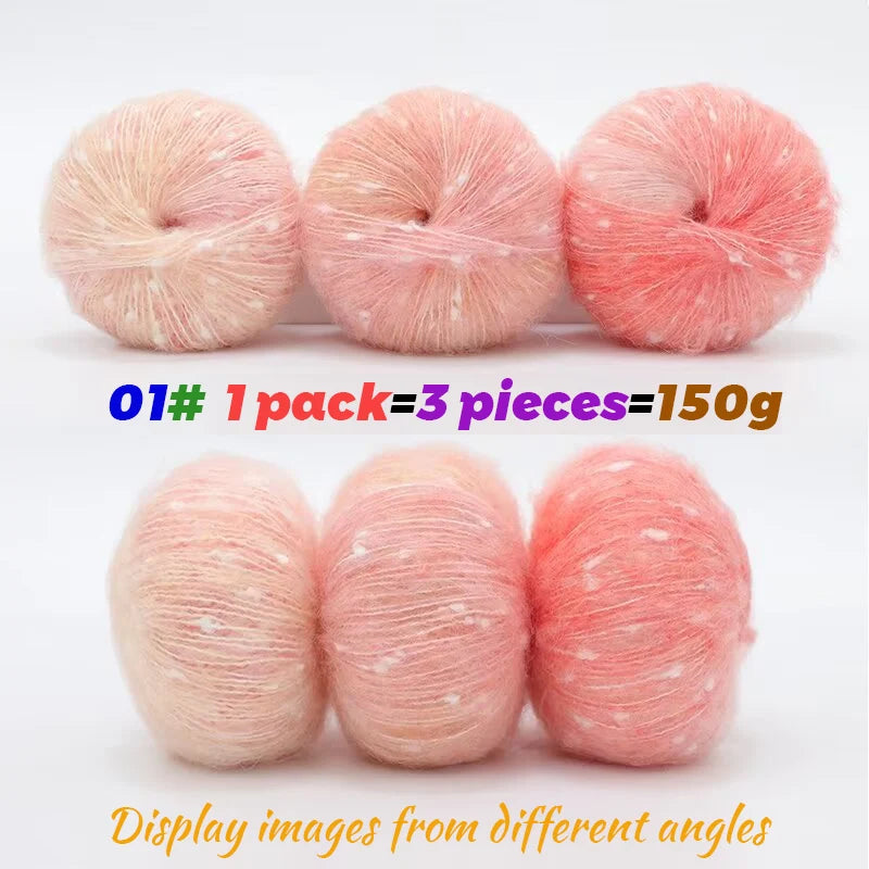 Yarn, Colorful Snow-Dot Effect for Knitting Sweaters, Hats, Scarves & Vests