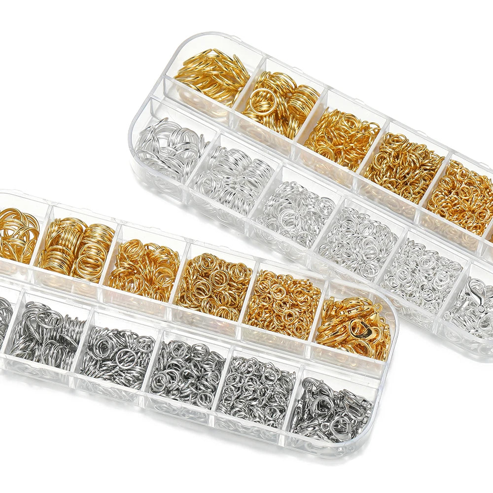 Jewelry Findings Kit Jump Rings Lobster Clasps Box DIY Jewelry Making