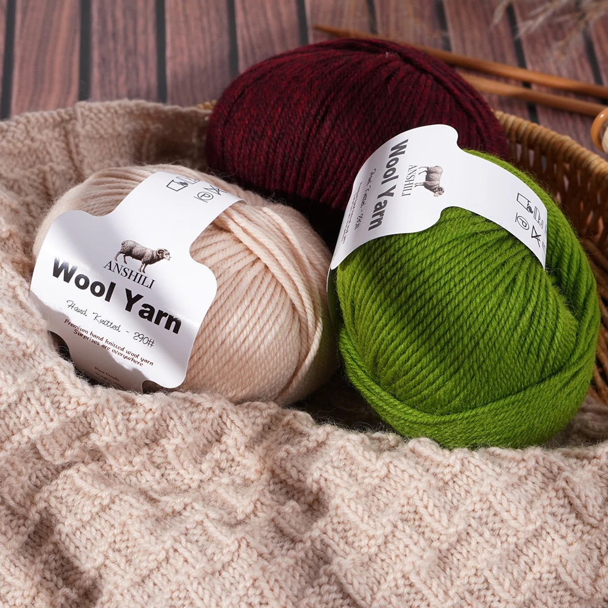 Yarn, Medium-Thick for Sweaters, Scarves, Gloves, Blankets & Cozy Crafts