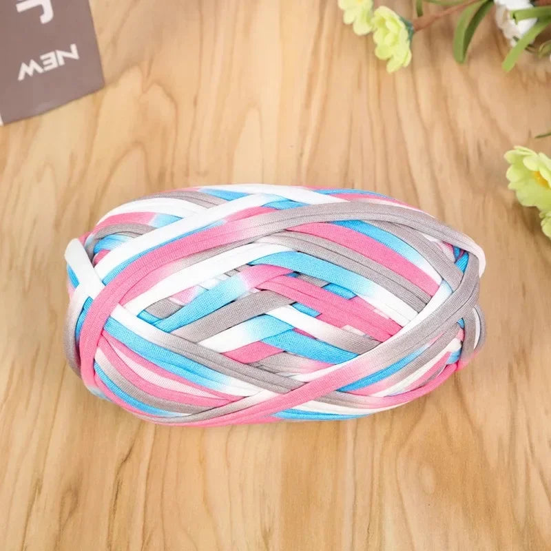 Yarn, Candy-Color Fabric Strip for Crochet Bags, Slippers & Handmade Crafts