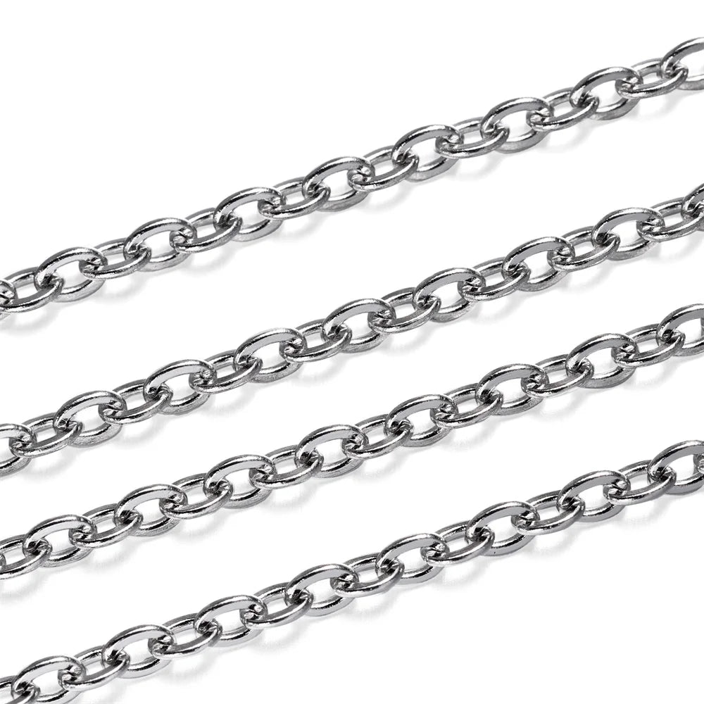 Jewelry Chains Stainless Steel Multi Styles Necklace Bracelet DIY Jewelry Making