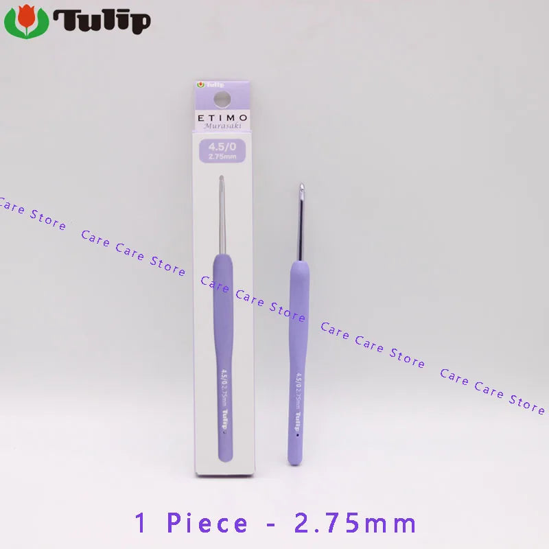 Crochet Hook, Tulip Etimo Murasaki Cushion Grip for Handmade Yarn Crafts