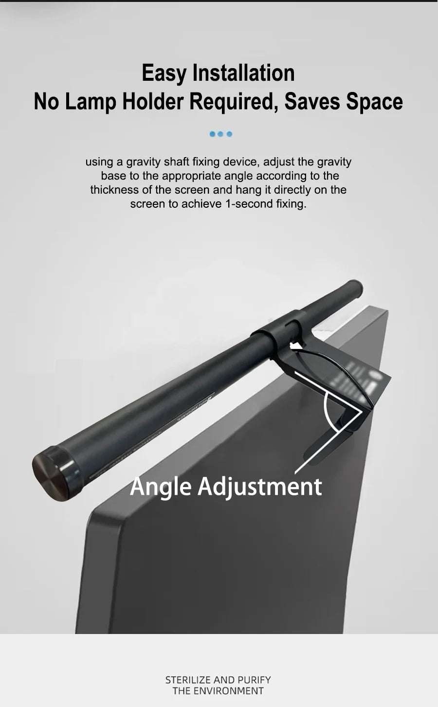 Screen Hanging Light 30CM 11.8" LED Computer Monitor Light Bar Desk Lamp
