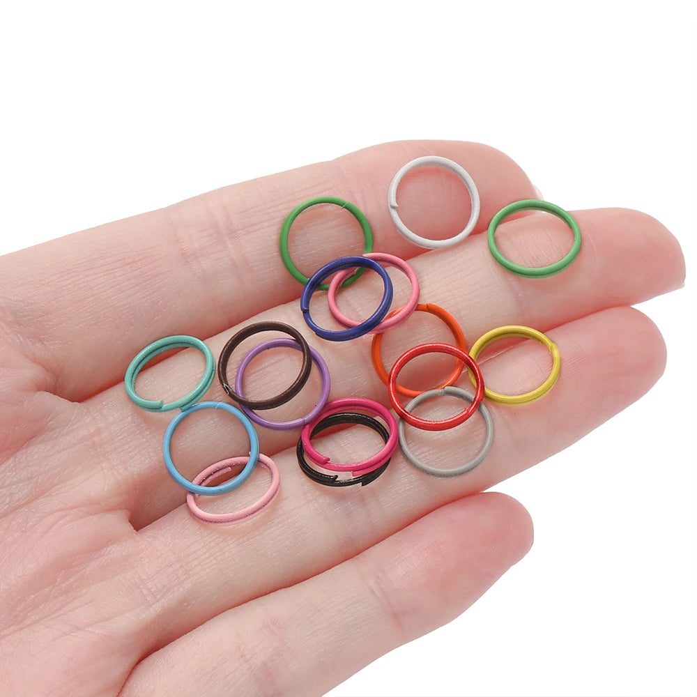Jump Rings Colorful Open Double Circle Loop Ring Connector DIY Jewelry Making