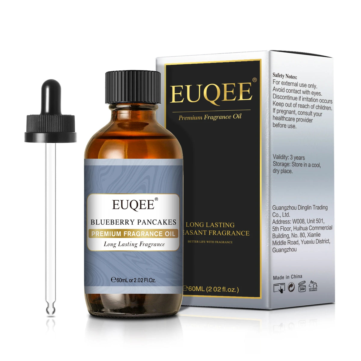 EUQEE Premium Fragrance Oil 60ml Glass Dropper Candle Soap DIY 13 Scents