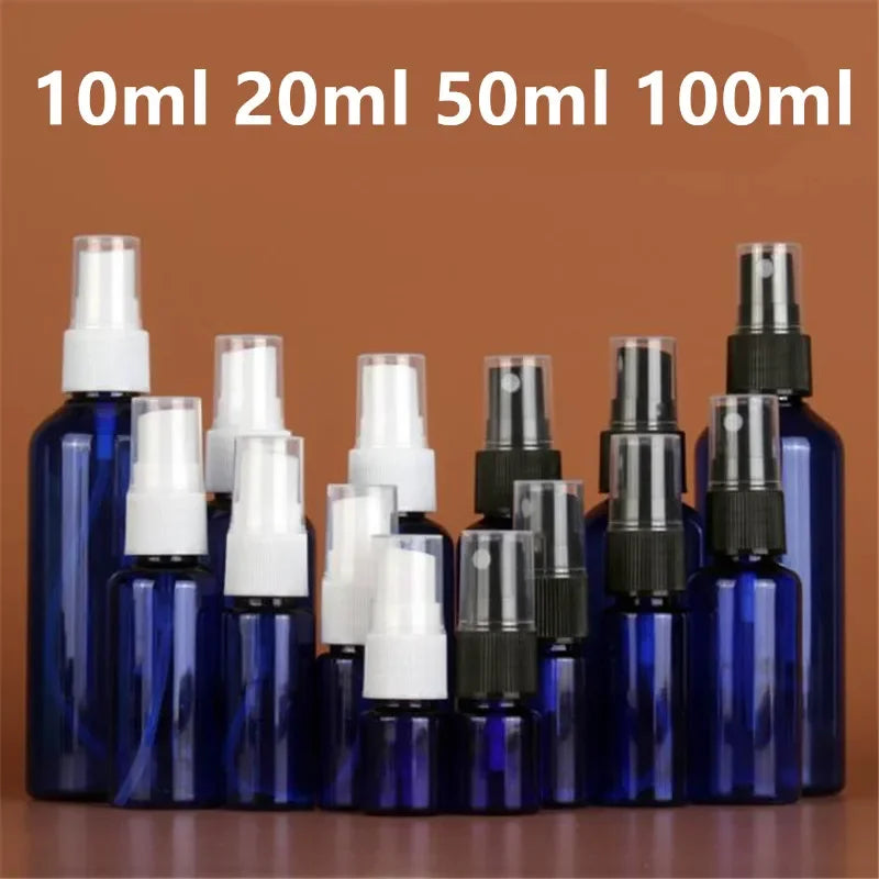 Spray Bottles Empty Blue PET Plastic Fine Mist Atomizers 50 Pack