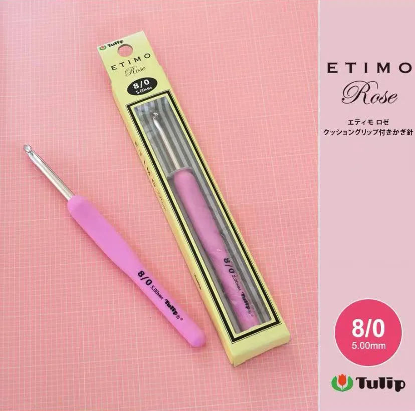 Crochet Hook, Tulip Etimo Rose for Handmade Yarn Crafts & Needlework