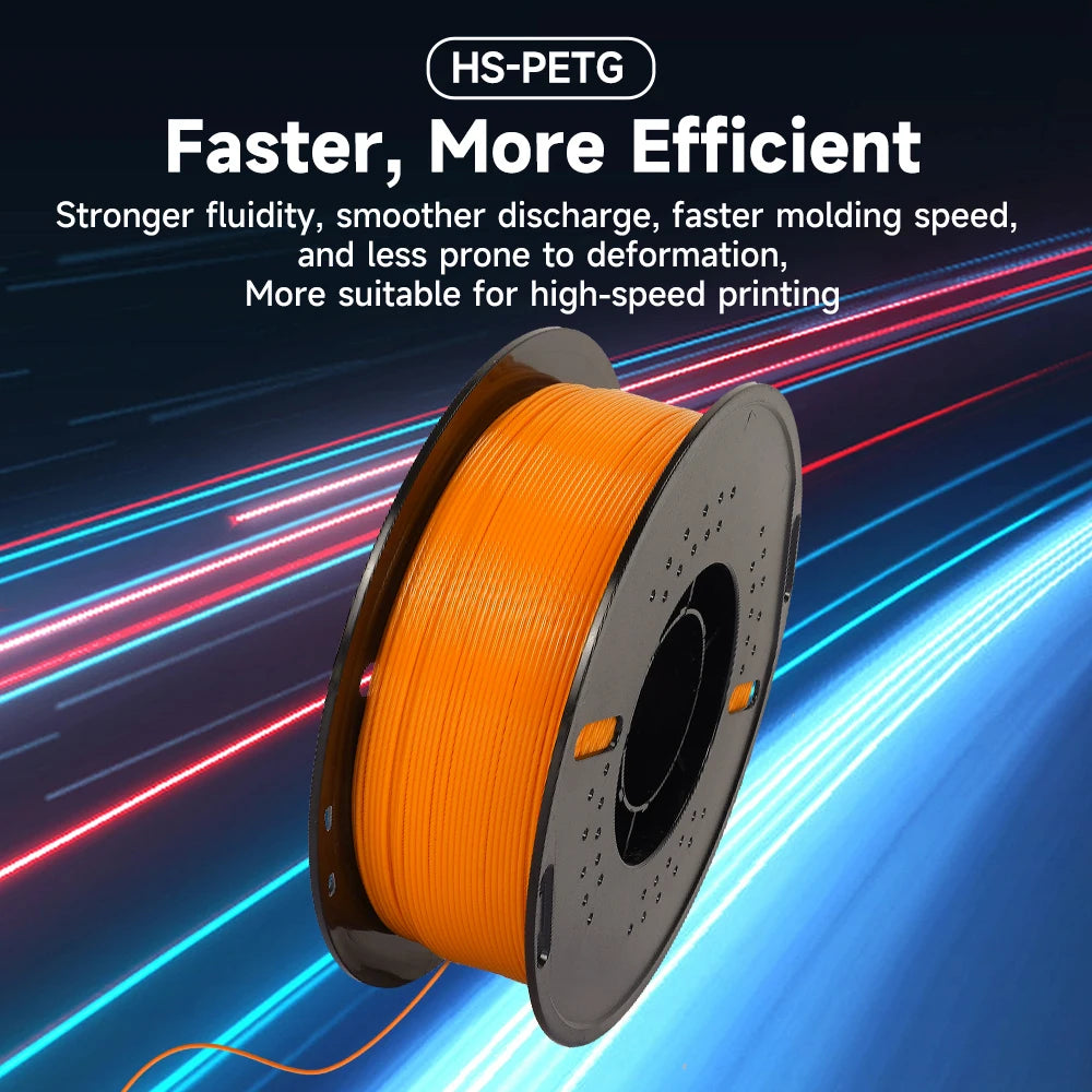 KINGROON 5/10KG Hyper PETG Filament, High Speed 3D Printer Filament,1kg/Spool (2.2lbs), 3D Printer Filament Good Toughness Non-Toxic