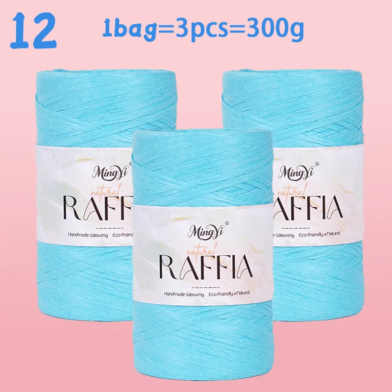 Yarn, Raffia-Style for Handmade Hats, Bags, Floor Mats & Storage Crafts