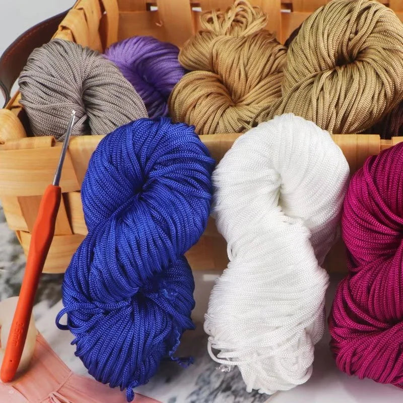 Yarn, Hollow Cord for Hand Crochet Summer Hats, Bags & Cushion Projects