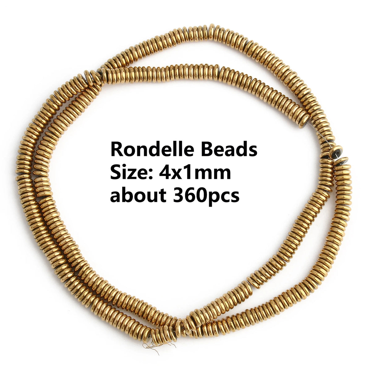 Stone Beads Gold-Tone Hematite-Style Spacer Shapes for DIY Jewelry Making
