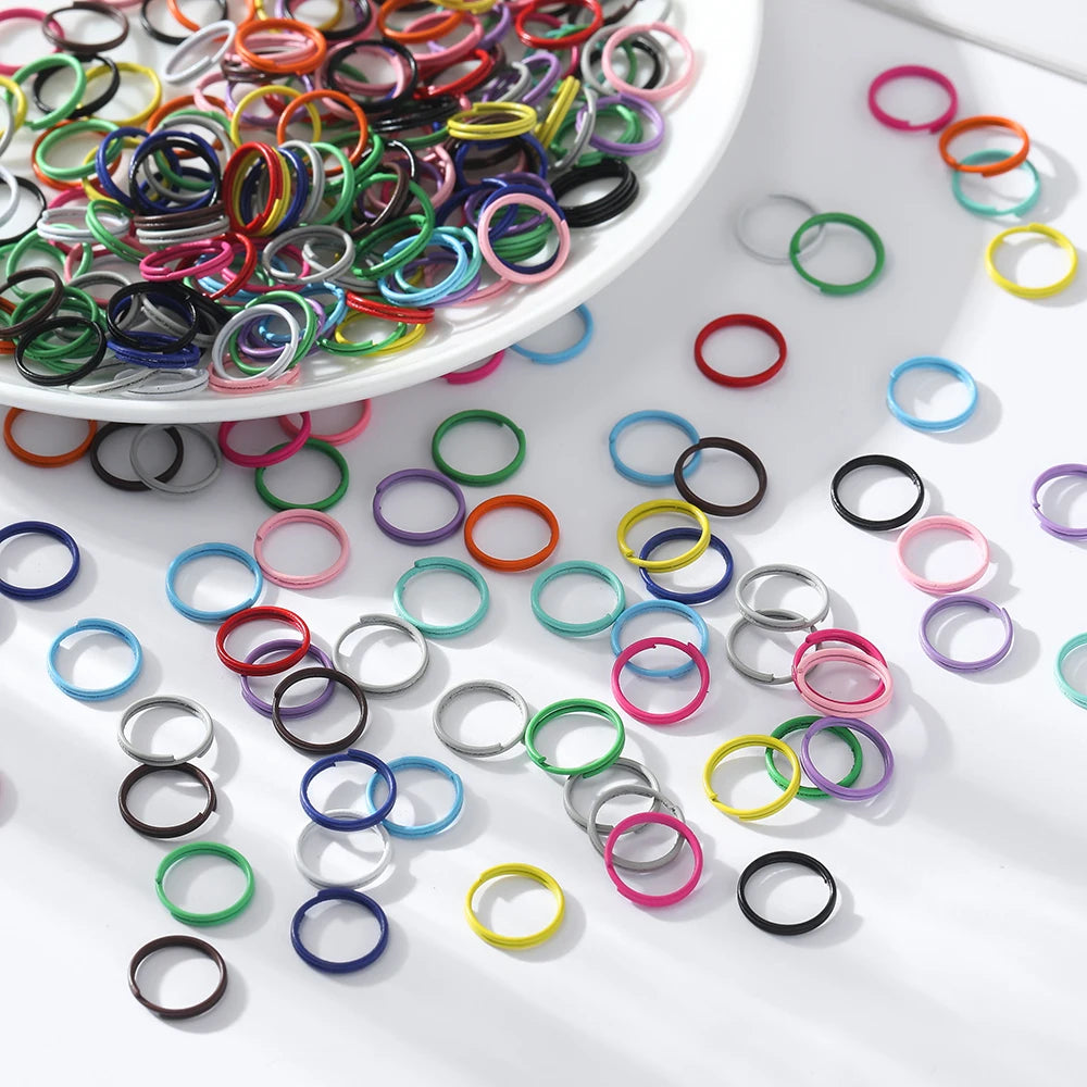 Jump Rings Colorful Open Double Circle Loop Ring Connector DIY Jewelry Making