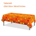 130*220cm Thanksgiving Day Tablecloth Pumpkin Maple Leaves Table Cover For Thanksgiving Decoration Party Supplies