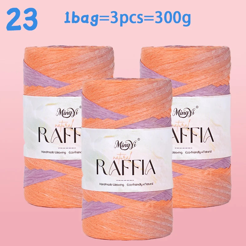 Yarn, Raffia-Style for Handmade Hats, Bags, Floor Mats & Storage Crafts