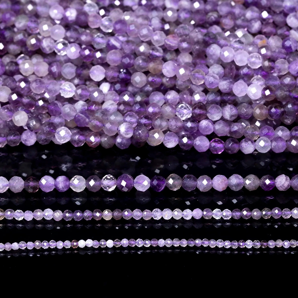 Stone Beads Tiny Faceted Purple Amethyst-Style for DIY Jewelry Making
