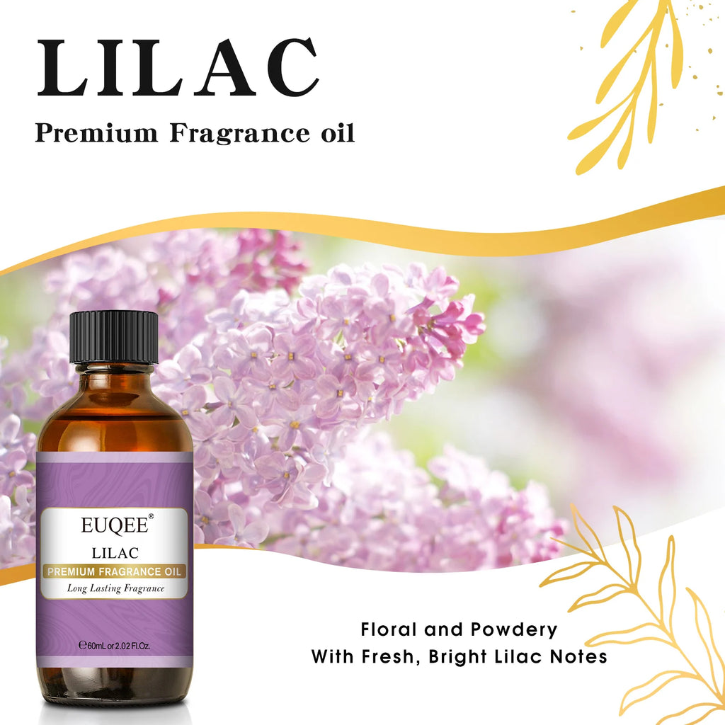 EUQEE 60ml Premium Fragrance Oil For Diffuser Candle Making Coconut & Vanilla Japanese Magnolia Bubble Gum Aroma Fragrance Oils
