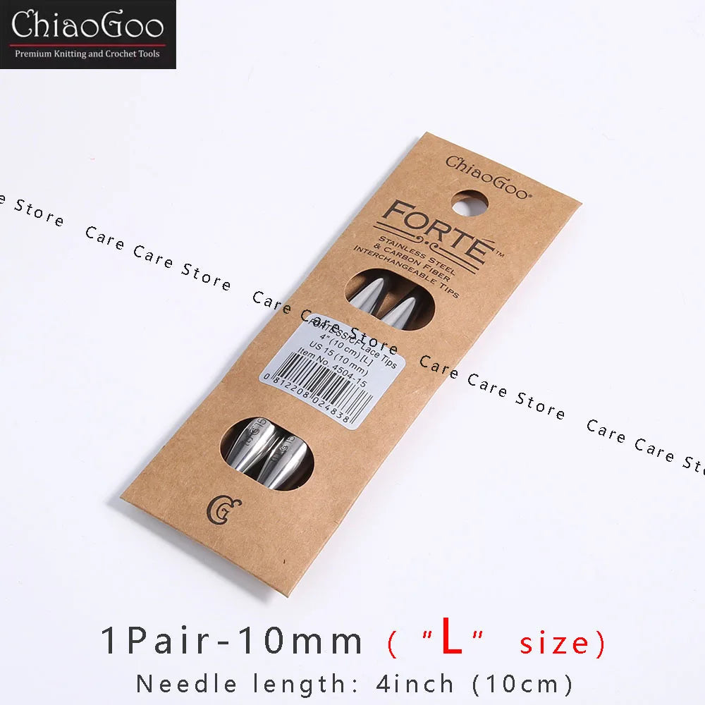 Knitting Needle Tips, ChiaoGoo FORTE Interchangeable for Handmade Knitwear