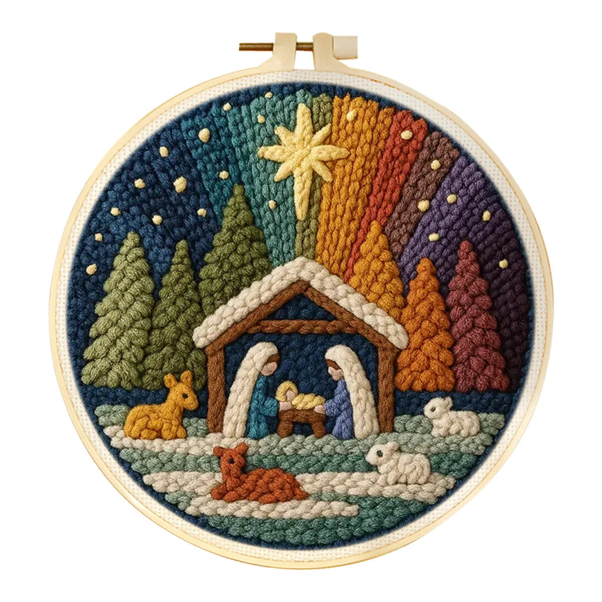 Punch Needle Kit, Scenery Pattern for Beginner Yarn Art & Home Decor
